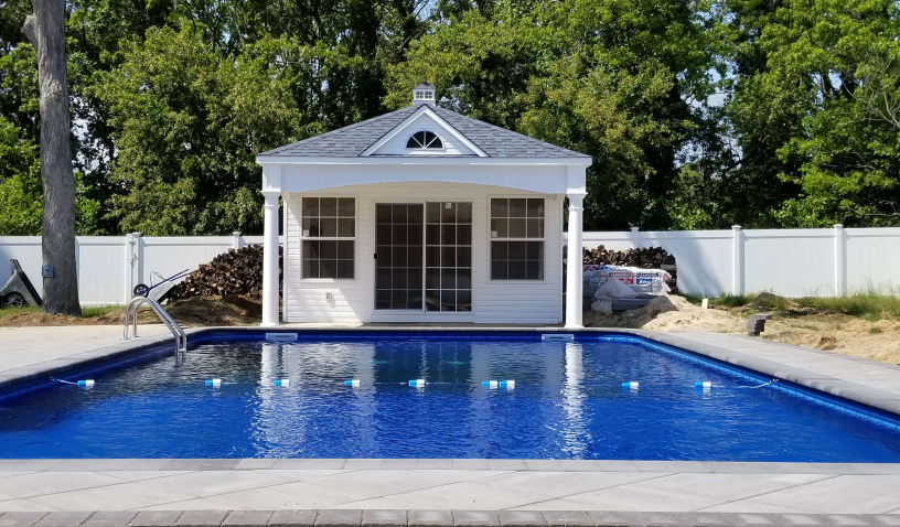 Pool House-White Vinyl-Pavilion Deck 1